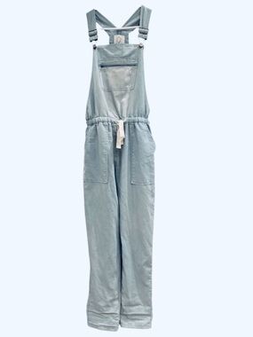 F.FAWN VintageInsp Breezy Soft Denim Overalls Cinched Waist Tie NWOT ⭐️⭐️⭐️⭐️⭐️